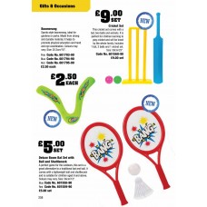 601558 Deluxe Boom Bat Set with Ball and Shuttlecock - Blue