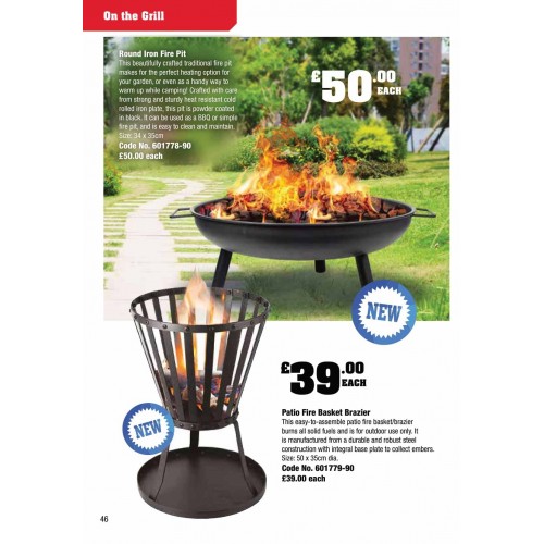 601779 Patio Fire Basket Brazier