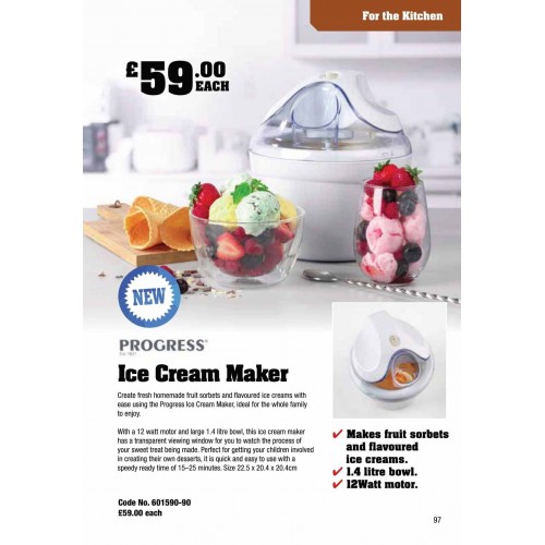 601590 Progress Ice Cream Maker