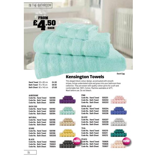 700606 Kensington Bath Towel Peach