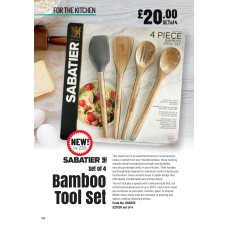 602835 Sabatier Bamboo Tool Set 4 pieces