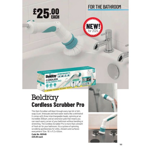 603416 Beldray Cordless Scrubber Pro