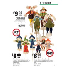 603091 2pk Large Scarecrow Garden Decoration