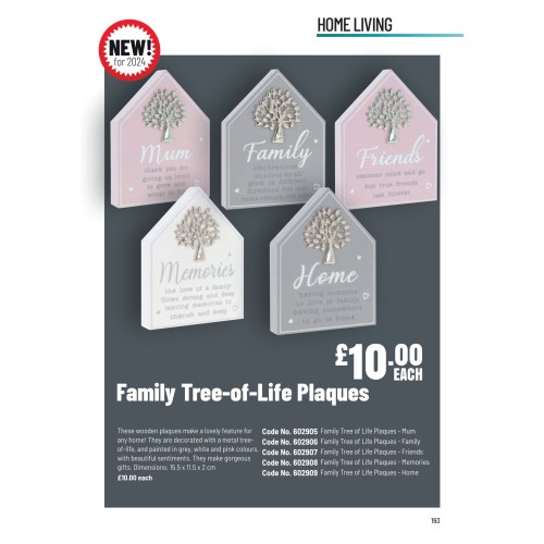 602906 Family Tree of Life Plaques - Family