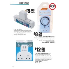 601877 2 Way Socket Adaptor with USB Ports