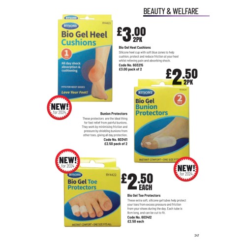 603412 Bio Gel Toe Protectors