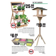 603159 Wooden 3 Tier Step Planter