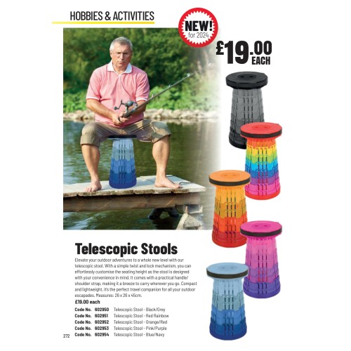 602951 Telescopic Stool - Red Rainbow