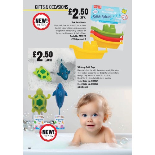 603223 3pk Bath Boats