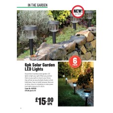 603039 6pk Solar Garden Lights