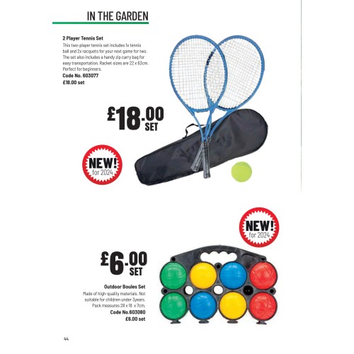 603077 2 Player Tennis Set