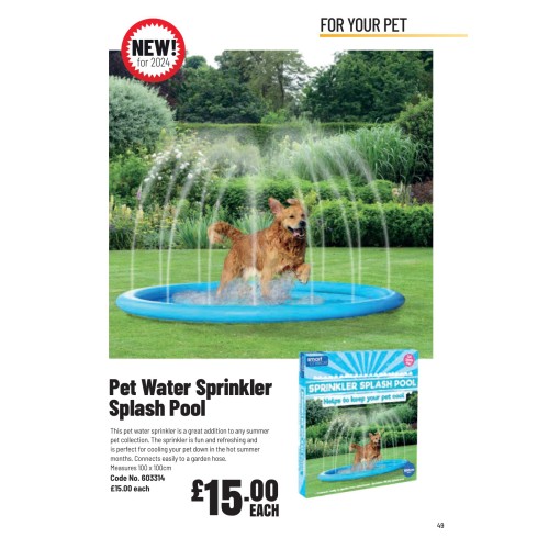 603314 Pet Water Sprinkler