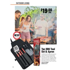 603387 7pc BBQ Tool Set & Apron