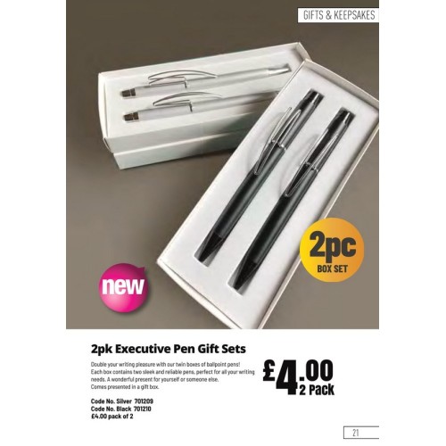 701209 2pk Pen Gift Set Silver