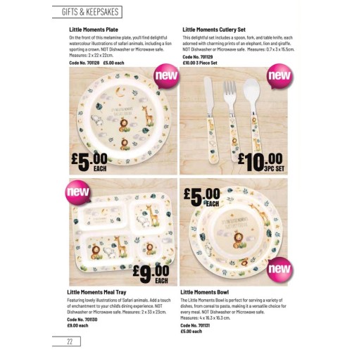 701130 Little Moments Meal Tray