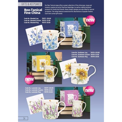 701171 Bee-tanical Jug - Bluebell