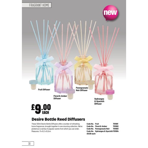 701082 Bottle Reed Diffuser Floral & Amber