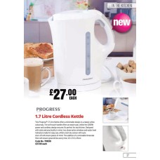 701038 Progress 1.7 Litre Cordless Kettle