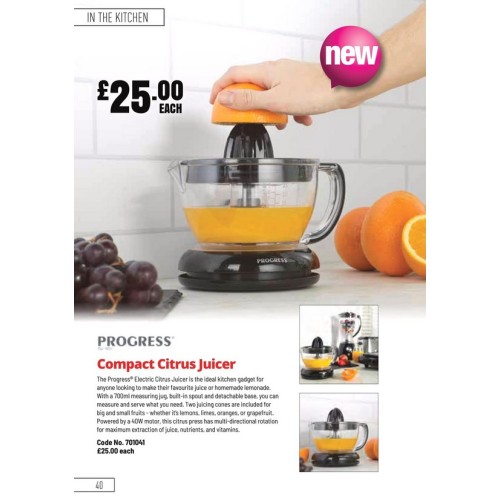 701041 Progress Compact Citrus Juicer