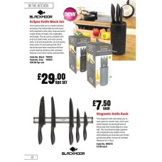 701232 Blackmoor Eclipse Knife Block Set Black