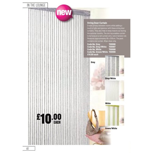 700998 String Door Curtain - White