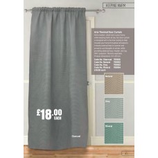 701000 Aria Thermal Door Curtain - Charcoal