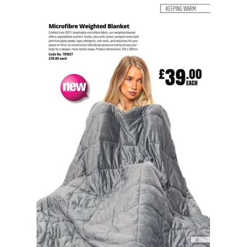 701027 Microfibre Weighted Blanket