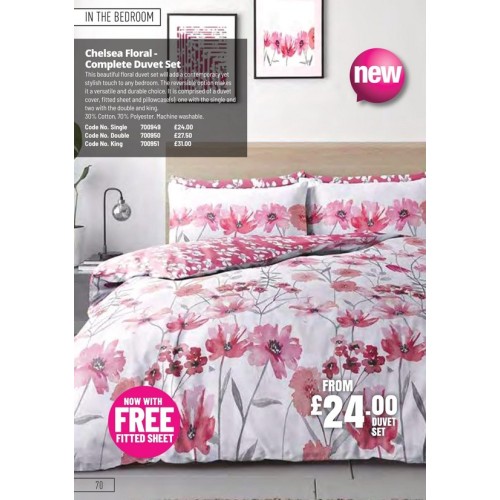 700951 Chelsea Floral - Duvet Set - King