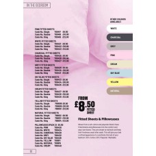 700417 Pink Plain Dyed Fitted Sheet - single 700417