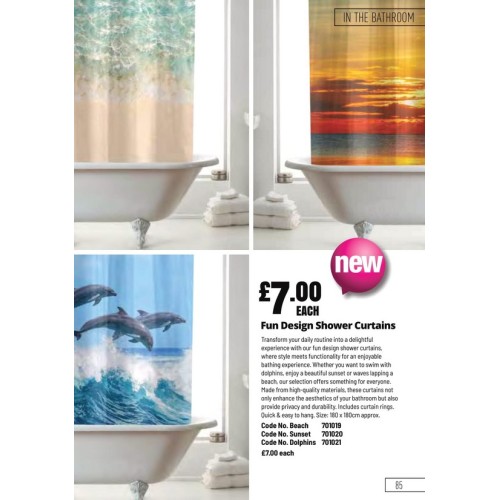 701019 Shower Curtains - Beach