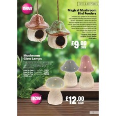 701076 Mushroom Bird Feeder Pink