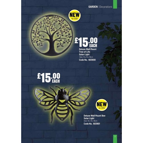 603800 Deluxe Wall Mount Tree of Life Solar Light