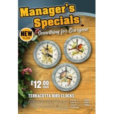 605000 Terracotta Bird Clocks - Bluetit
