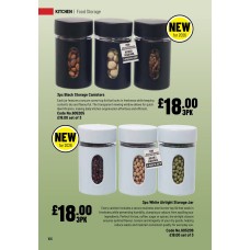605205 3pc Black Storage Canisters