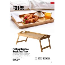 600141 Folding Bamboo Breakfast Tray