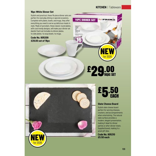 605209 16pc White Dinner Set