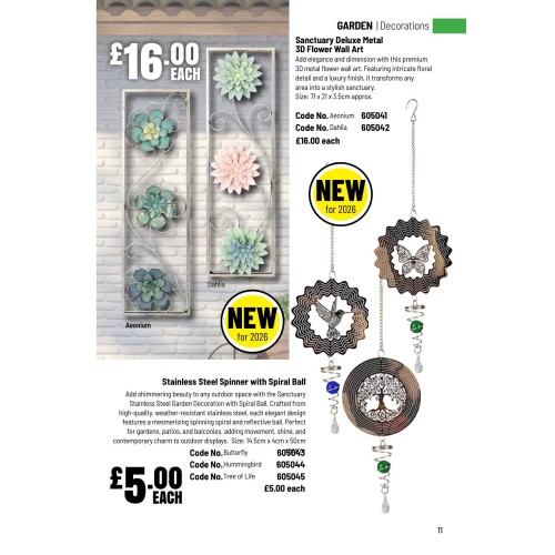 605042 Sanctuary Deluxe Metal 3D Flower - Dahlia