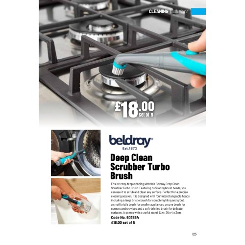 603864 Beldray Deep Clean Scrubber Turbo Brush