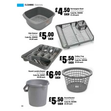 603616 Silver Plastic 5l Round Bucket