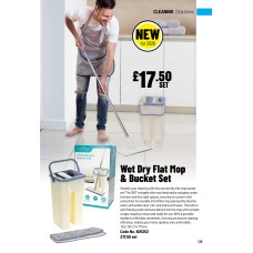 605252 Wet Dry Flat Mop & Bucket Set