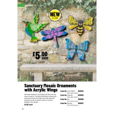 605054 Sanctuary Mosaic Ornaments - Hummingbird