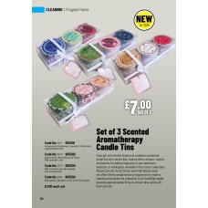 605291 Set of 3 Scented Aromatherapy Candle Tins - Set 1