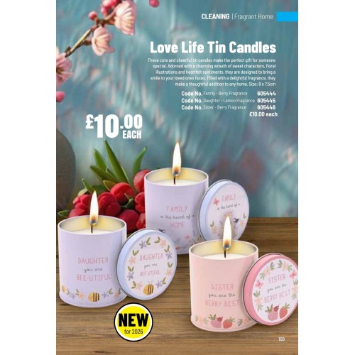 605446 Love Life Tin Candles - Sister