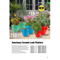 605082 Ceramic Look Planters - Blue 40cm