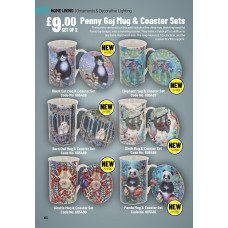 605486 Black Cat Mug & Coaster Set