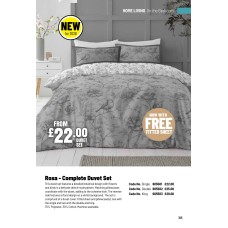 605501 Rosa - Complete Duvet Set - Single 