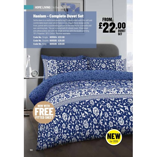 605506 Haslam - Complete Duvet Set - King