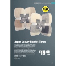 605370 Aspen Luxury Blanket Throw - Beige Check