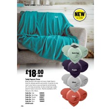 700983 Teddy Popcorn Throw - Duck Egg