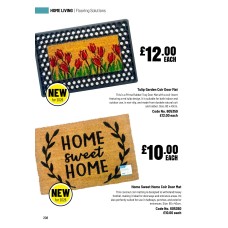 605359 Tulip Garden Coir Door Mat